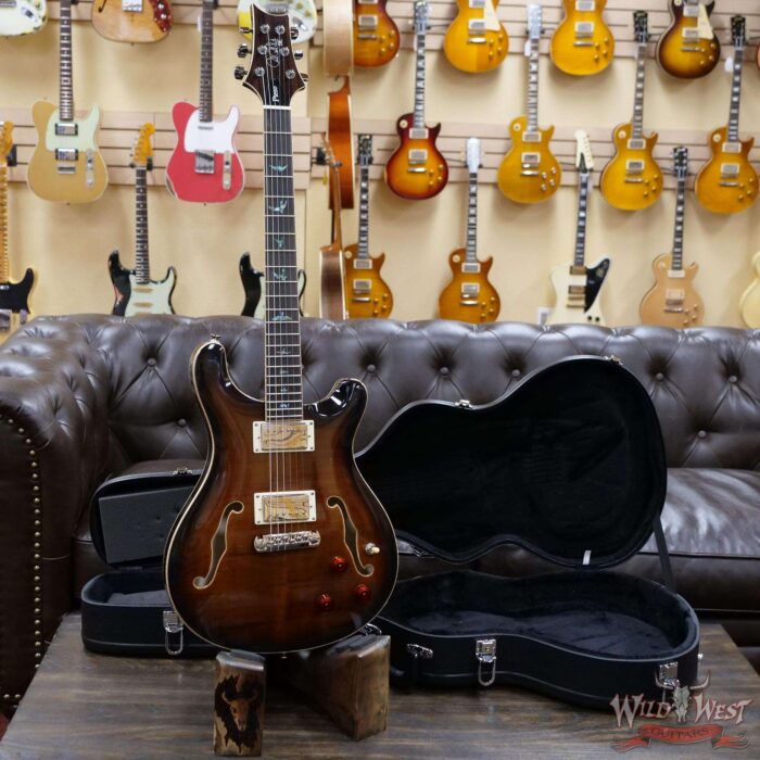 Paul Reed Smith PRS SE Hollowbody II Piezo Black Gold Burst - Image 4