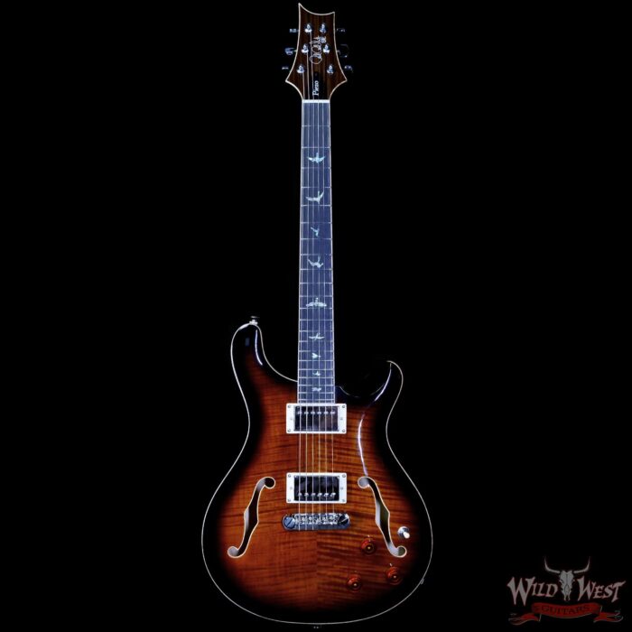 Paul Reed Smith PRS SE Hollowbody II Piezo Black Gold Burst F15945 - Image 3