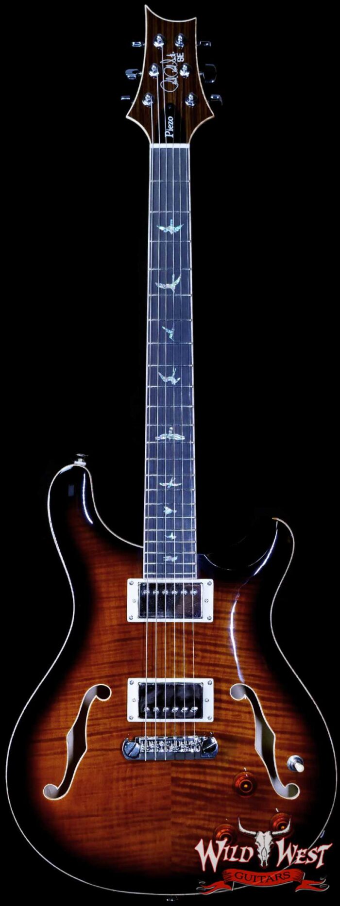 Paul Reed Smith PRS SE Hollowbody II Piezo Black Gold Burst F15945 - Image 1