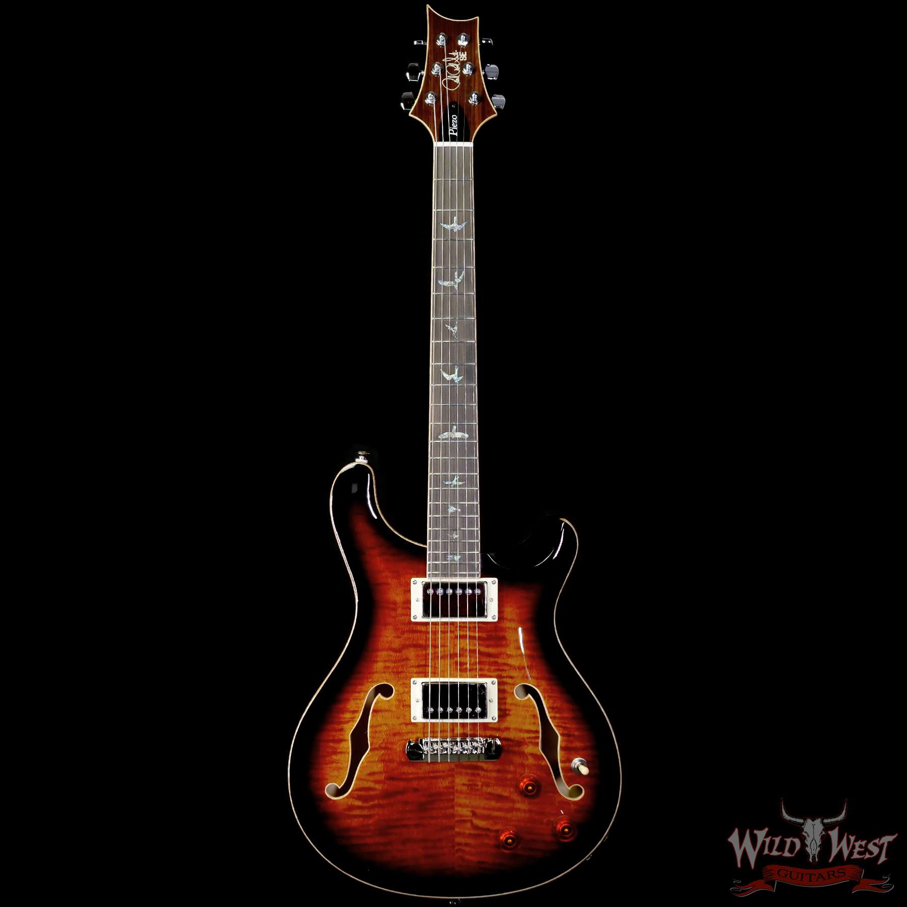 prs-se-hbipiezo-bgb-f14592-c1__wwg.jpg Paul Reed Smith PRS SE Hollowbody II Piezo Black Gold Burst F14592 - Image 3