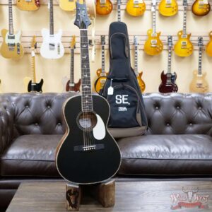 Paul Reed Smith PRS SE P20 Parlor Sized Acoustic Guitar Black Top - Image 4