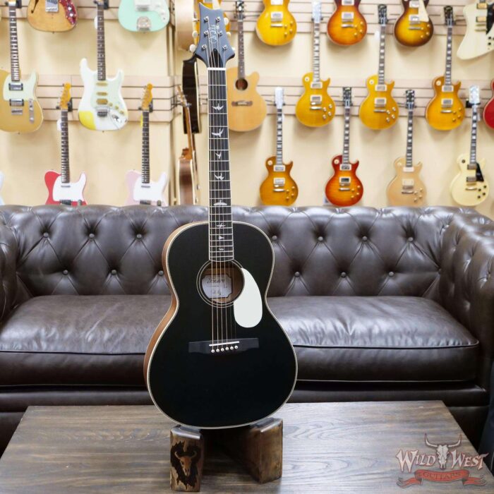 Paul Reed Smith PRS SE P20E Parlor-Sized Electric-Acoustic Guitar Black Top - Image 4