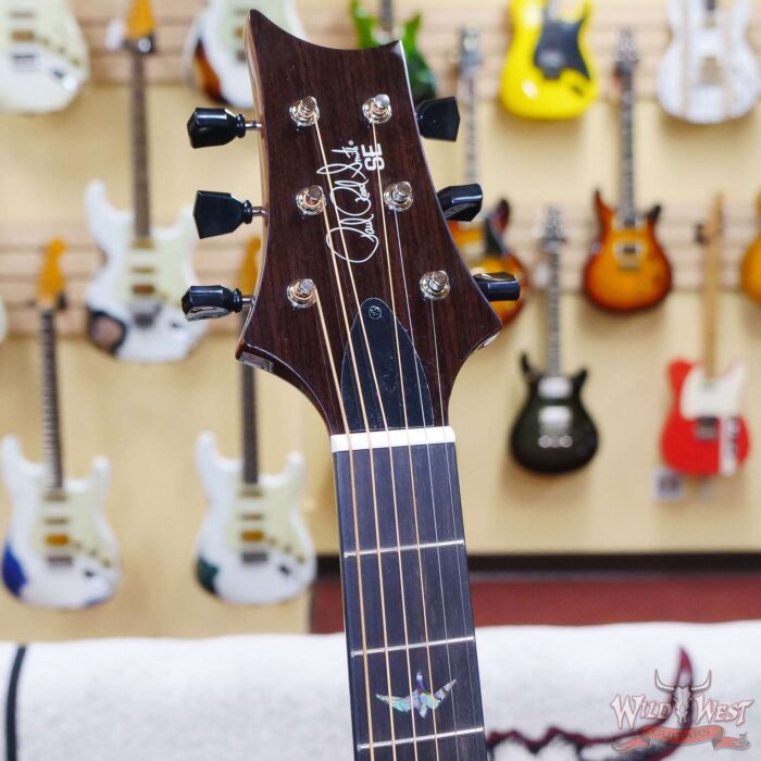 Paul Reed Smith PRS SE P50E Sitka Spruce Top Solid Maple Back & Sides Parlor Electric-Acoustic Guitar Black Gold Burst - Image 5