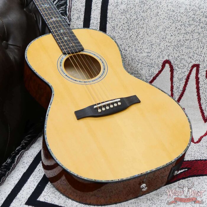 Paul Reed Smith PRS SE P50E Sitka Spruce Top Solid Maple Back & Sides Parlor Electric-Acoustic Guitar Black Gold Burst - Image 6