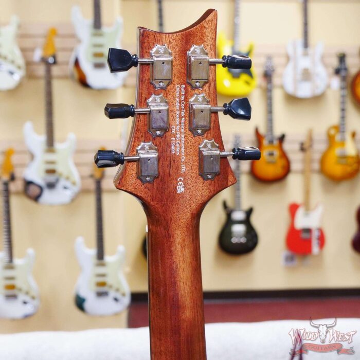 Paul Reed Smith PRS SE P50E Sitka Spruce Top Solid Maple Back & Sides Parlor Electric-Acoustic Guitar Black Gold Burst - Image 8