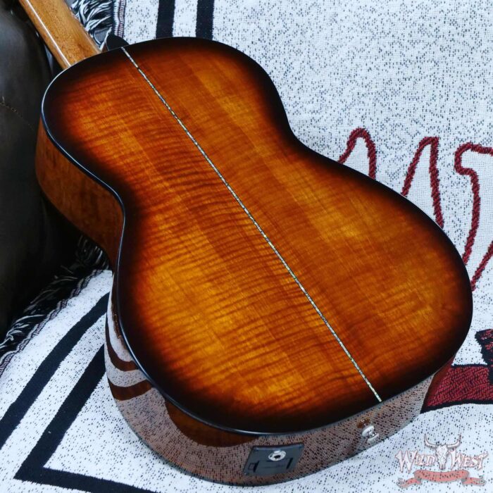 Paul Reed Smith PRS SE P50E Sitka Spruce Top Solid Maple Back & Sides Parlor Electric-Acoustic Guitar Black Gold Burst - Image 9