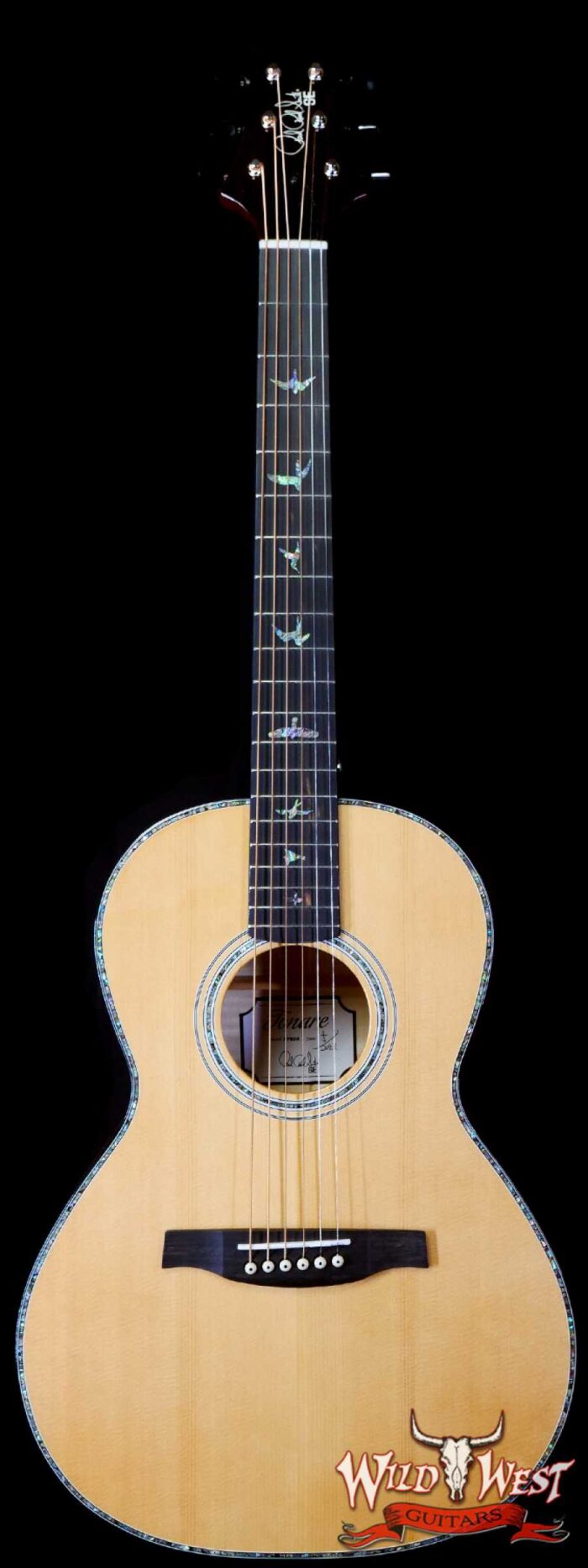 Paul Reed Smith PRS SE P50E Sitka Spruce Top Solid Maple Back & Sides Parlor Electric-Acoustic Guitar Black Gold Burst - Image 1