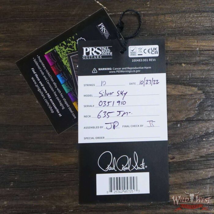 Paul Reed Smith PRS John Mayer Signature Model Silver Sky Maple Fingerboard Frost - Image 12