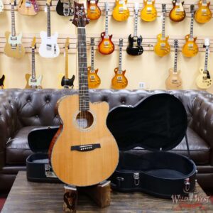 Paul Reed Smith PRS SE A55E Cutaway Eletric-Acoustic Guitar Quilted Maple Back & Side Natural w/ Black Gold Burst - Image 4
