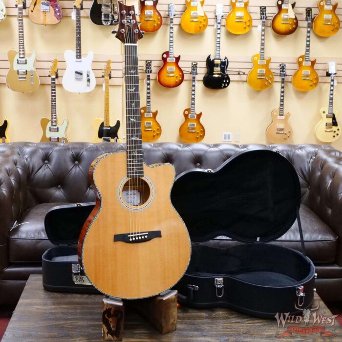 Paul Reed Smith PRS SE A55E Cutaway Eletric-Acoustic Guitar Quilted Maple Back & Side Natural w/ Black Gold Burst - Image 4