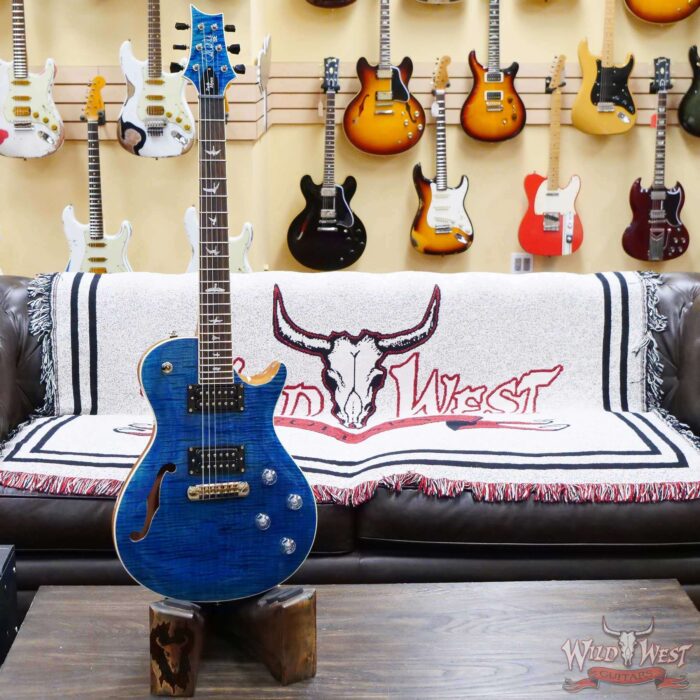 Paul Reed Smith PRS SE Zach Myers SC245 Singlecut Semi-Hollow Myers Blue - Image 4