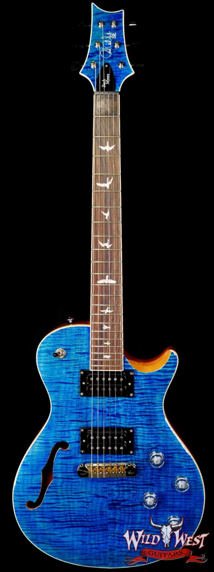 Paul Reed Smith PRS SE Zach Myers SC245 Singlecut Semi-Hollow Myers Blue - Image 1