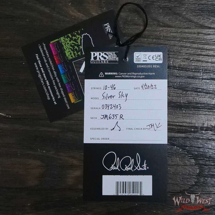 Paul Reed Smith PRS John Mayer Signature Electric Guitar Silver Sky Rosewood Fingerboard Midnight Rose - Image 11
