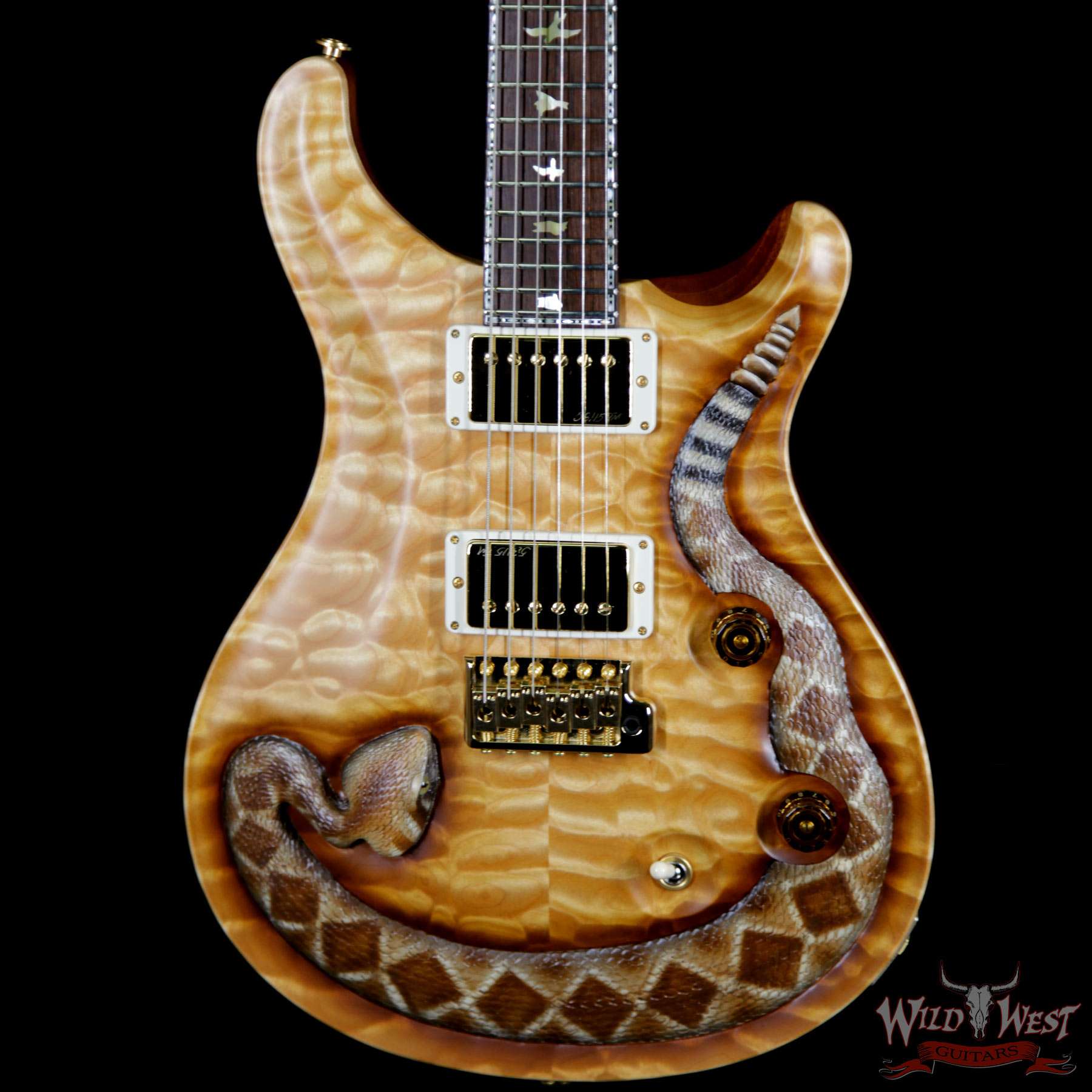 prs-snake-ps6693-3-245374-bbf__wwg.jpg PRS Private Stock Wild West Exclusive Custom 24 Snake LTD # 3 of 6 Hand Carved Quilt Maple Top - Image 3