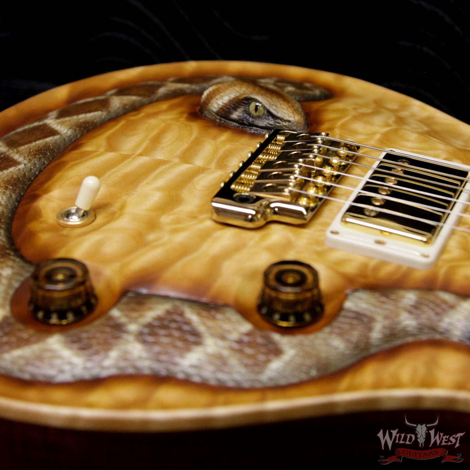 prs-snake-ps6693-3-245374-snake1__wwg.jpg PRS Private Stock Wild West Exclusive Custom 24 Snake LTD # 3 of 6 Hand Carved Quilt Maple Top - Image 13