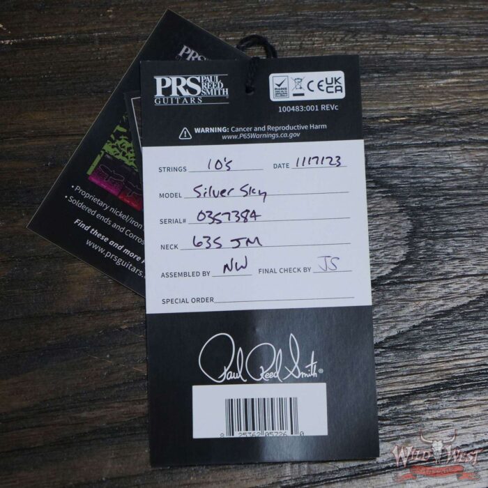 Paul Reed Smith PRS John Mayer Signature Model Silver Sky Maple Neck Tungsten - Image 12