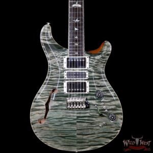 PRS Private Stock PS6907 John Mayer Super Eagle II Semi-Hollow Flame Maple Top and Neck Hemp Green - Image 3