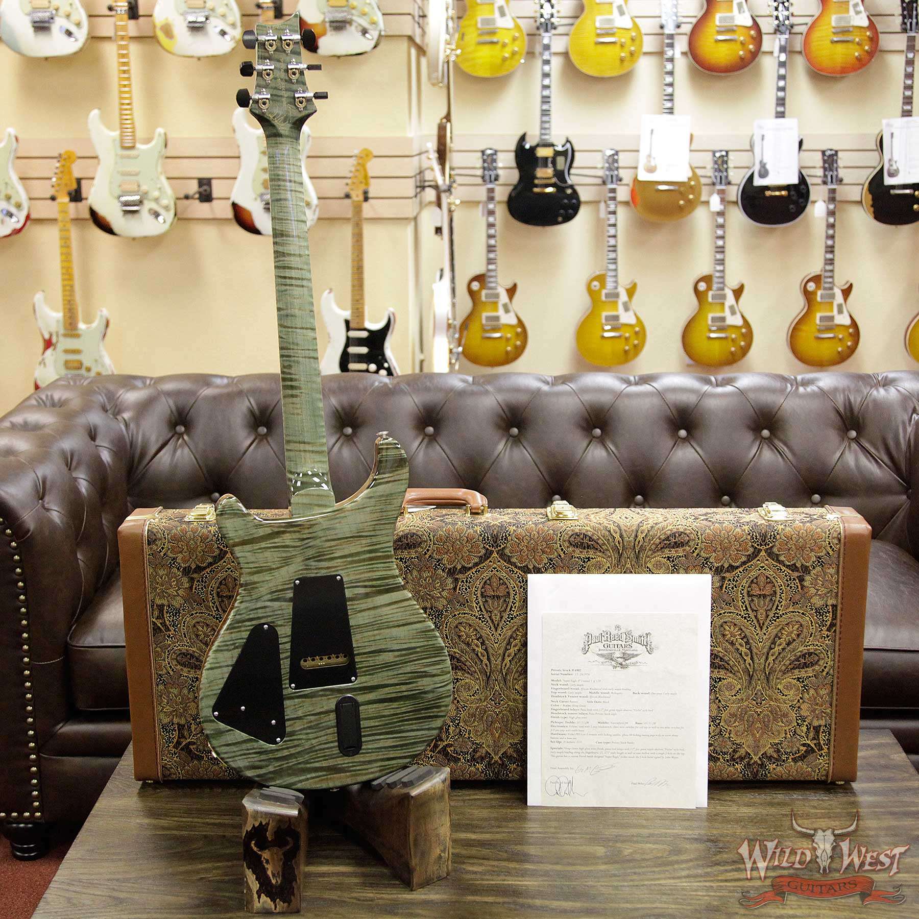 prs-supereagleii-241974-d3__wwg.jpg PRS Private Stock PS6907 John Mayer Super Eagle II Semi-Hollow Flame Maple Top and Neck Hemp Green - Image 15