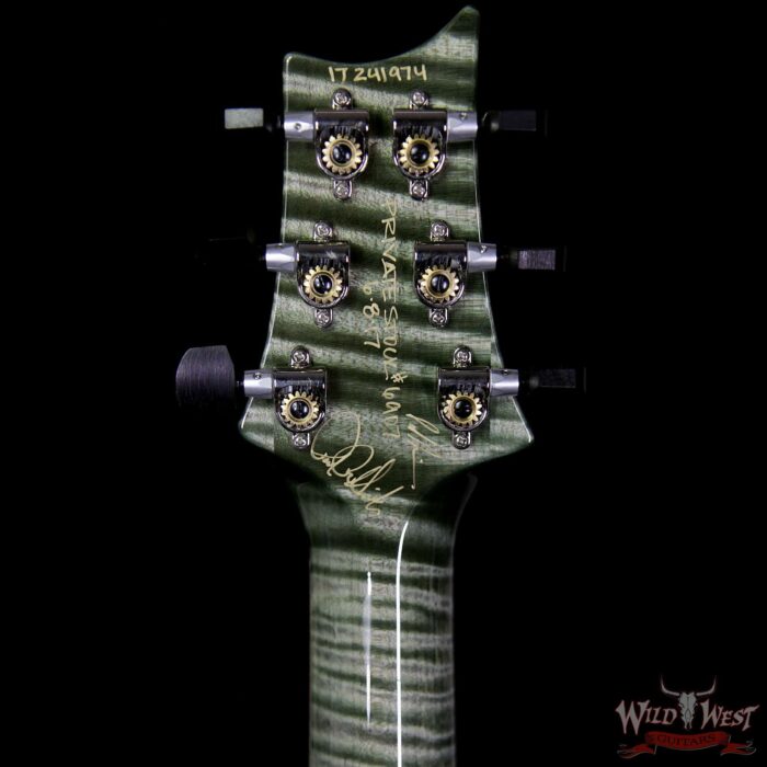 PRS Private Stock PS6907 John Mayer Super Eagle II Semi-Hollow Flame Maple Top and Neck Hemp Green - Image 10
