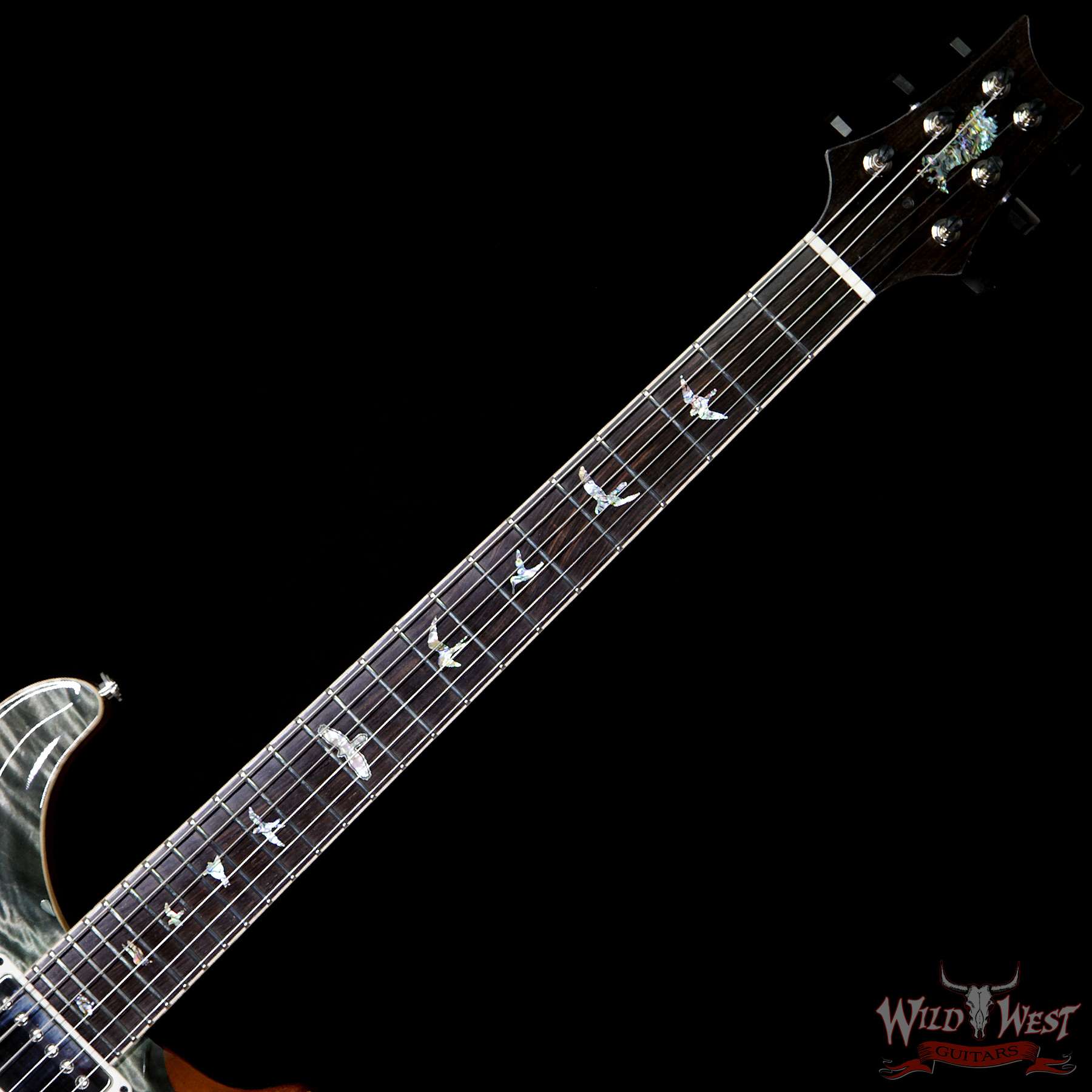 prs-supereagleii-241974-nf__wwg.jpg PRS Private Stock PS6907 John Mayer Super Eagle II Semi-Hollow Flame Maple Top and Neck Hemp Green - Image 9