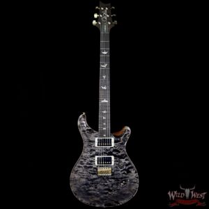 PRS Wood Library Quilted 10 Top Custom 24-08 Flame Mahogany Neck Brazilian Rosewood Fretboard Charcoal - Image 5