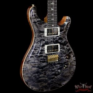 PRS Wood Library Quilted 10 Top Custom 24-08 Flame Mahogany Neck Brazilian Rosewood Fretboard Charcoal - Image 4
