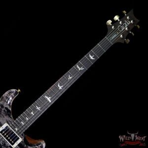 PRS Wood Library Quilted 10 Top Custom 24-08 Flame Mahogany Neck Brazilian Rosewood Fretboard Charcoal - Image 8