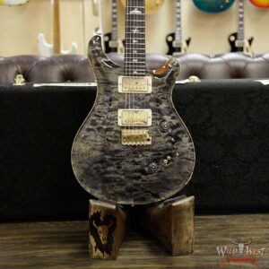 PRS Wood Library Quilted 10 Top Custom 24-08 Flame Mahogany Neck Brazilian Rosewood Fretboard Charcoal - Image 10