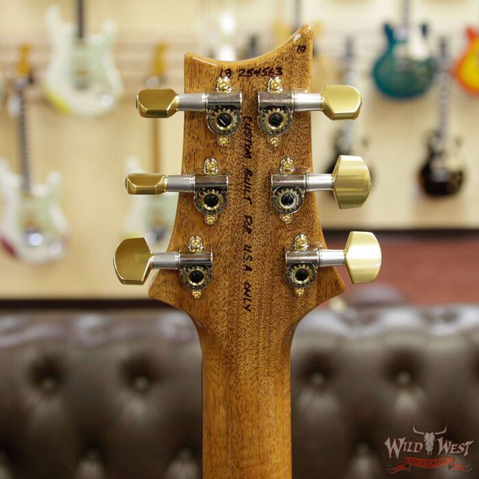 PRS Wood Library Quilted 10 Top Custom 24-08 Flame Mahogany Neck Brazilian Rosewood Fretboard Charcoal - Image 13