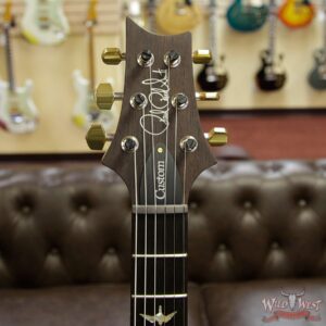PRS Wood Library Quilted 10 Top Custom 24-08 Flame Mahogany Neck Brazilian Rosewood Fretboard Charcoal - Image 9