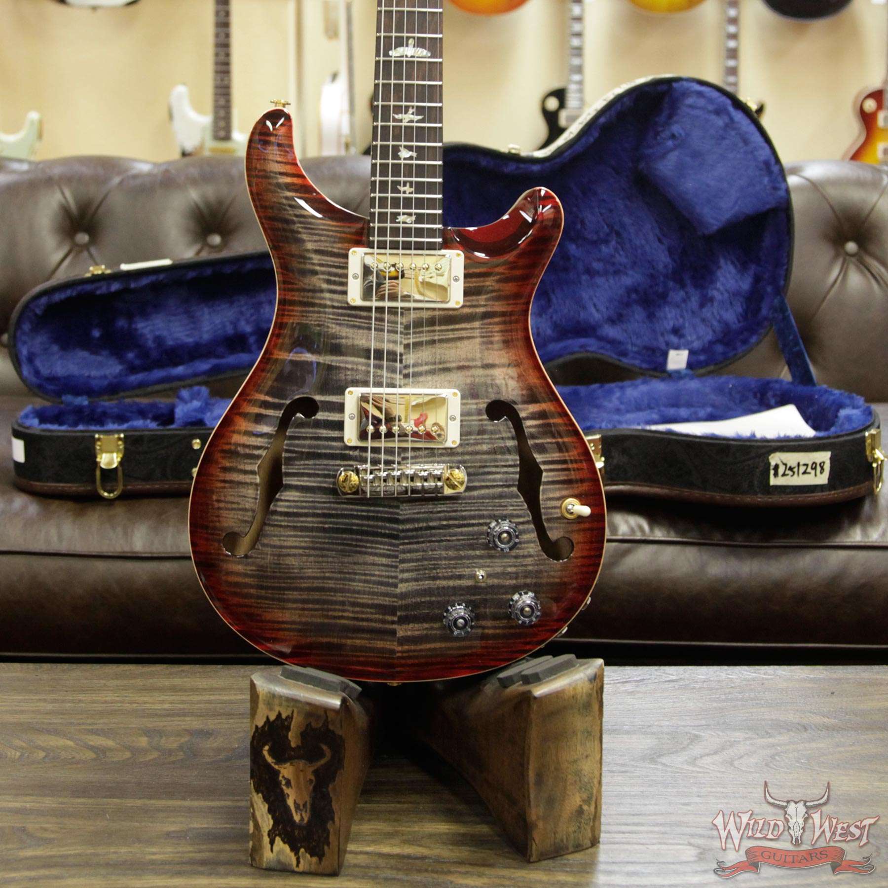 prs-wl-10top-ft-hbibrz-charcoalcherryburst-d1__wwg.jpg PRS Wood Library Flame 10 Top Hollowbody I Piezo HB1 Brazilian Rosewood Board Charcoal Cherry Burst - Image 13