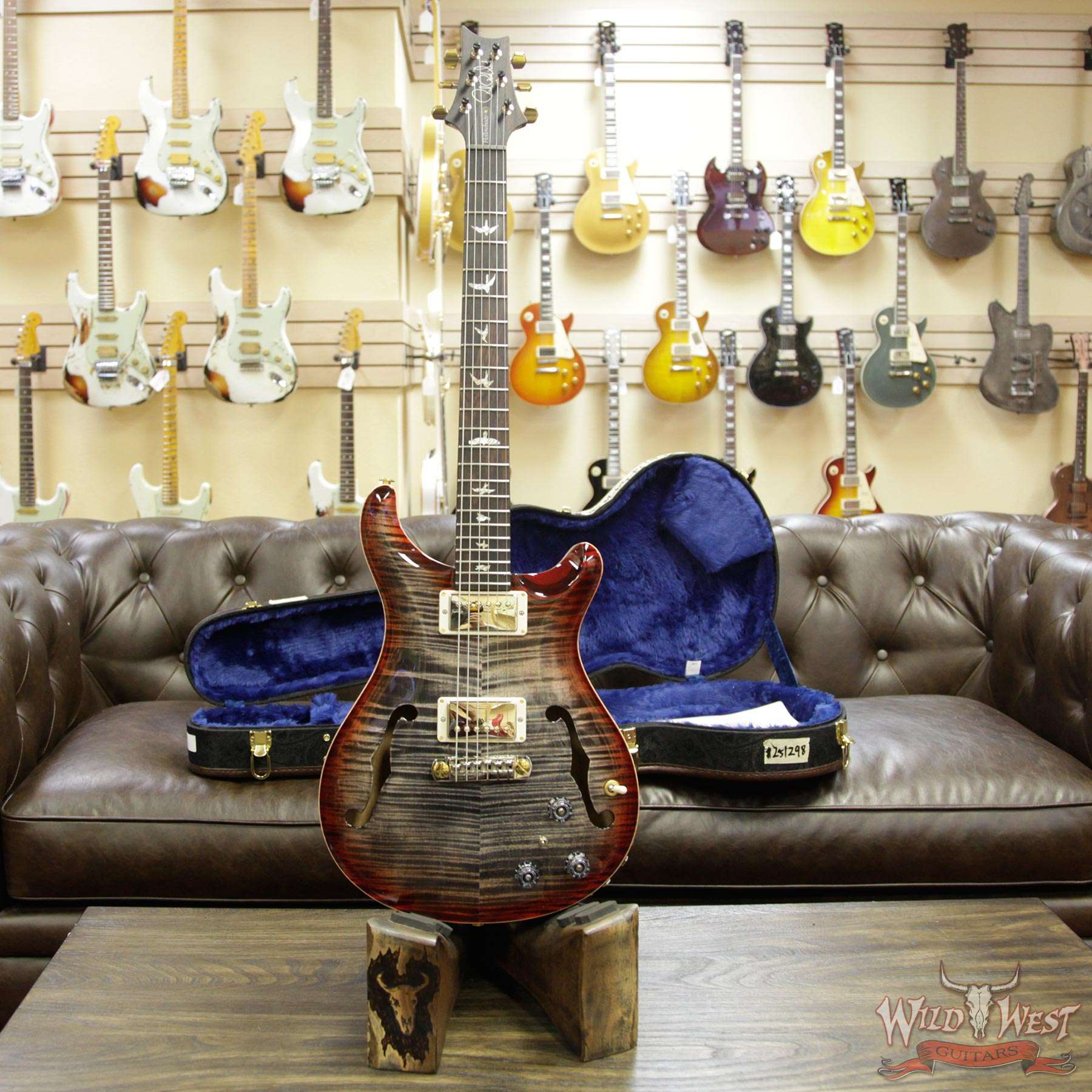 prs-wl-10top-ft-hbibrz-charcoalcherryburst-d2__wwg.jpg PRS Wood Library Flame 10 Top Hollowbody I Piezo HB1 Brazilian Rosewood Board Charcoal Cherry Burst - Image 12
