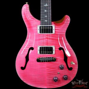 2018 PRS Wood Library 10 Top Hollowbody I Piezo HB1 Flame Top & Neck Brazilian Rosewood Board Bonnie Pink - Image 3