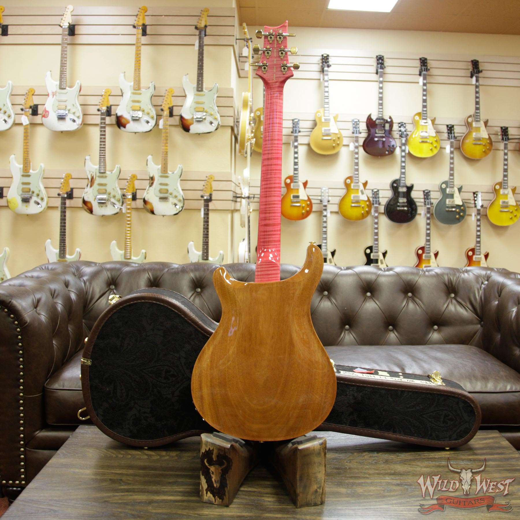 prs-wl-10top-ft-hibi-bonniepink-250877-d3__wwg.jpg 2018 PRS Wood Library 10 Top Hollowbody I Piezo HB1 Flame Top & Neck Brazilian Rosewood Board Bonnie Pink - Image 14