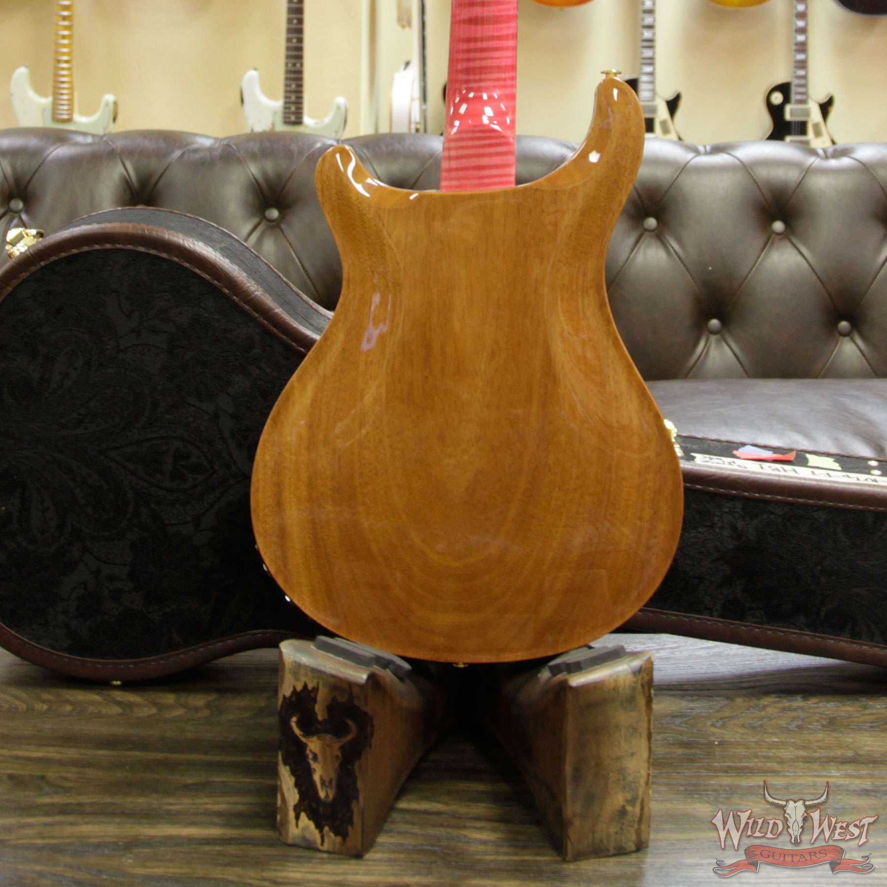prs-wl-10top-ft-hibi-bonniepink-250877-d4__wwg.jpg 2018 PRS Wood Library 10 Top Hollowbody I Piezo HB1 Flame Top & Neck Brazilian Rosewood Board Bonnie Pink - Image 15