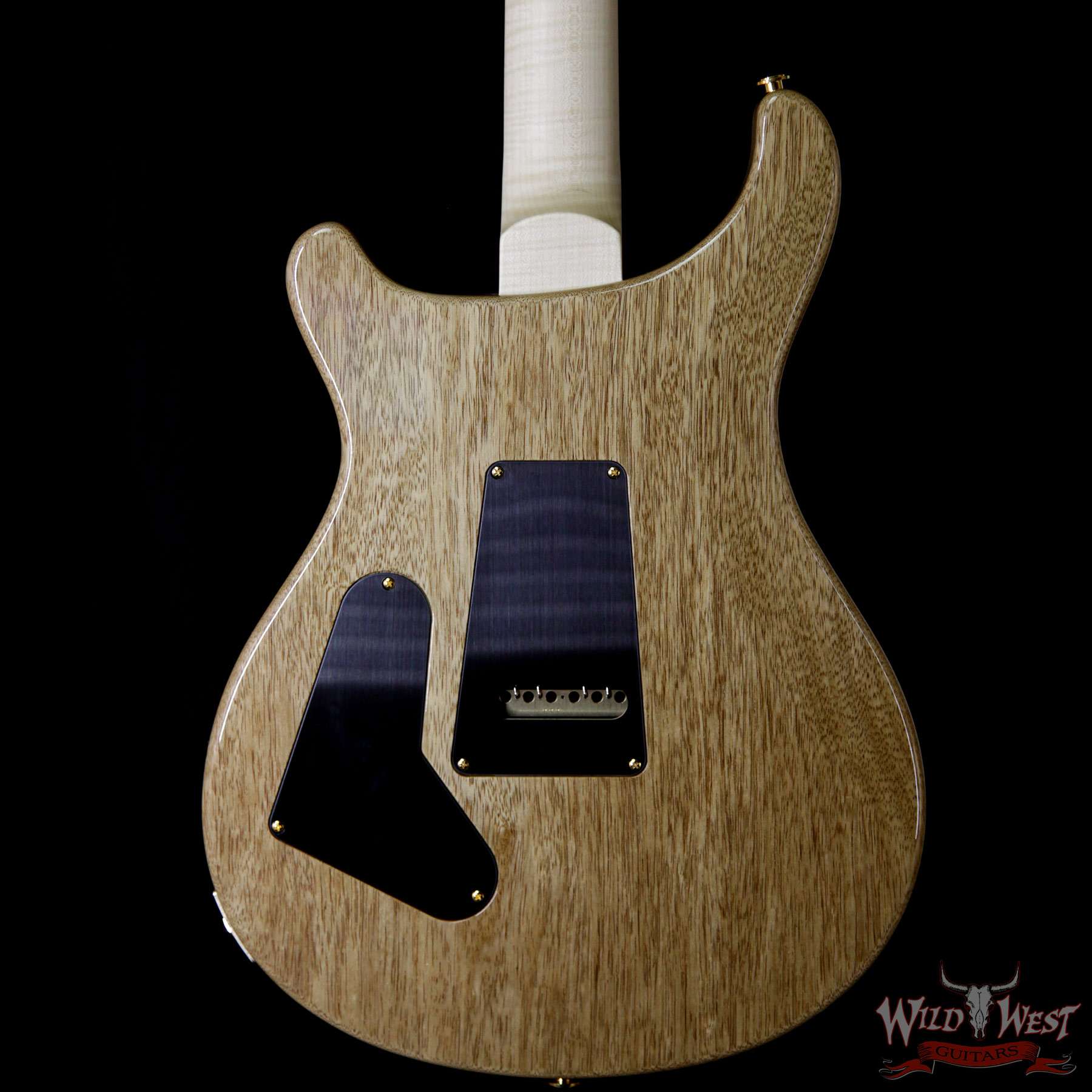 prs-wl-10top-qt-cu24fatback-blue-fade-251819-bb__wwg.jpg PRS Wood Library 10 Top Custom 24 Fatback Quilt Top Flame Neck Korina Brazilian Rosewood Board Blue Fade - Image 9