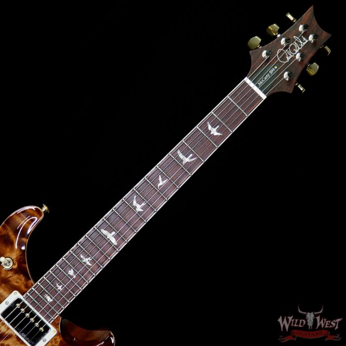 PRS Wood Library 10 Top 1-Piece Quilt Top McCarty 594 Flame Maple Neck Cocobolo Board Copperhead - Image 9