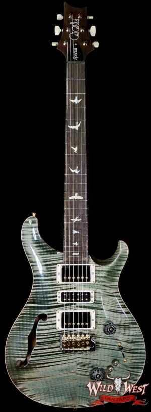 Paul Reed Smith PRS Wood Library 10 Top Special 22 Semi-Hollow Flame Maple Neck Brazilian Rosewood Fingerboard Trampas Green 7.15 LBS (US Only / No International Shipping)