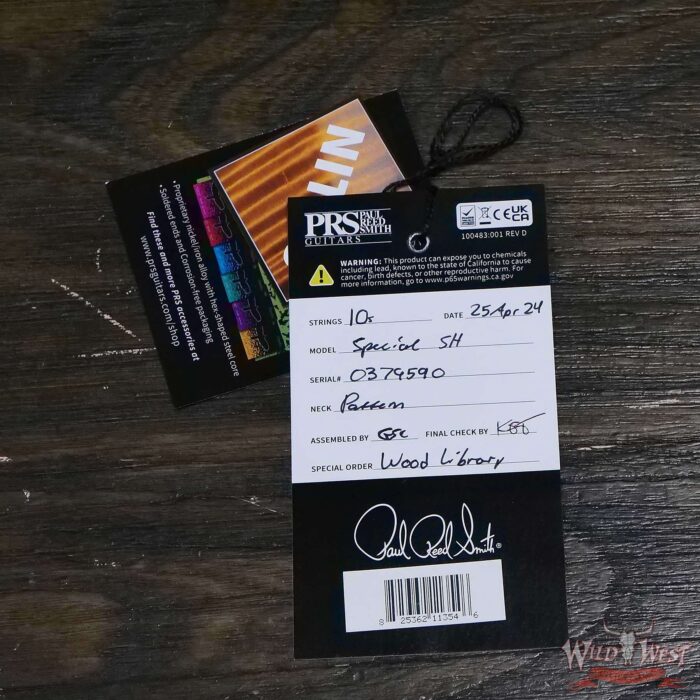 Paul Reed Smith PRS Wood Library 10 Top Special 22 Semi-Hollow Flame Maple Neck Brazilian Rosewood Fingerboard Blue Fade 6.95 LBS (US Only / No International Shipping) - Image 12