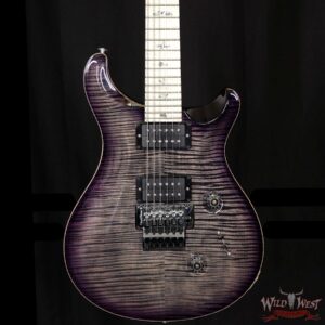 PRS Wood Library Artist Package Custom 24 Floyd Rose Flame Maple Top Neck & Board Charcoal Purple Burst - Image 3