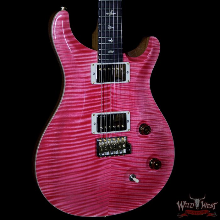 PRS Wood Library Artist Package Custom 22 Flame Maple Top Brazilian Rosewood Board Bonnie Pink - Image 4