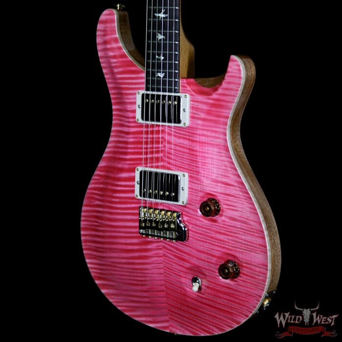 PRS Wood Library Artist Package Custom 22 Flame Maple Top Brazilian Rosewood Board Bonnie Pink - Image 2