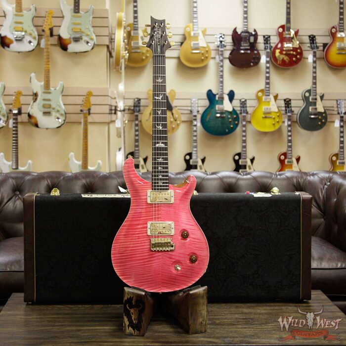 PRS Wood Library Artist Package Custom 22 Flame Maple Top Brazilian Rosewood Board Bonnie Pink - Image 12