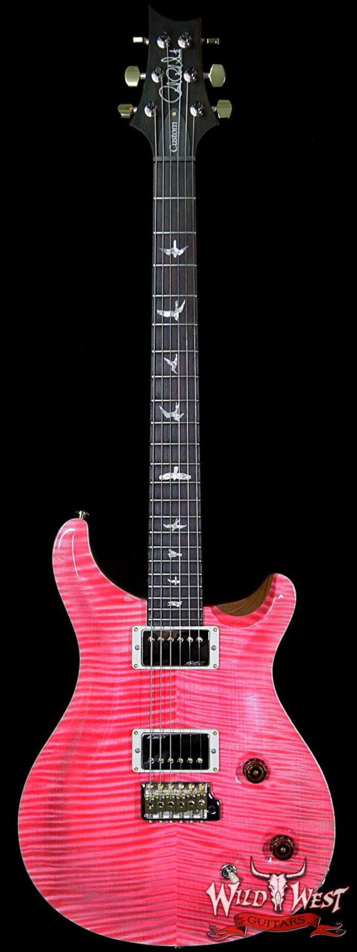 PRS Wood Library Artist Package Custom 22 Flame Maple Top Brazilian Rosewood Board Bonnie Pink - Image 1