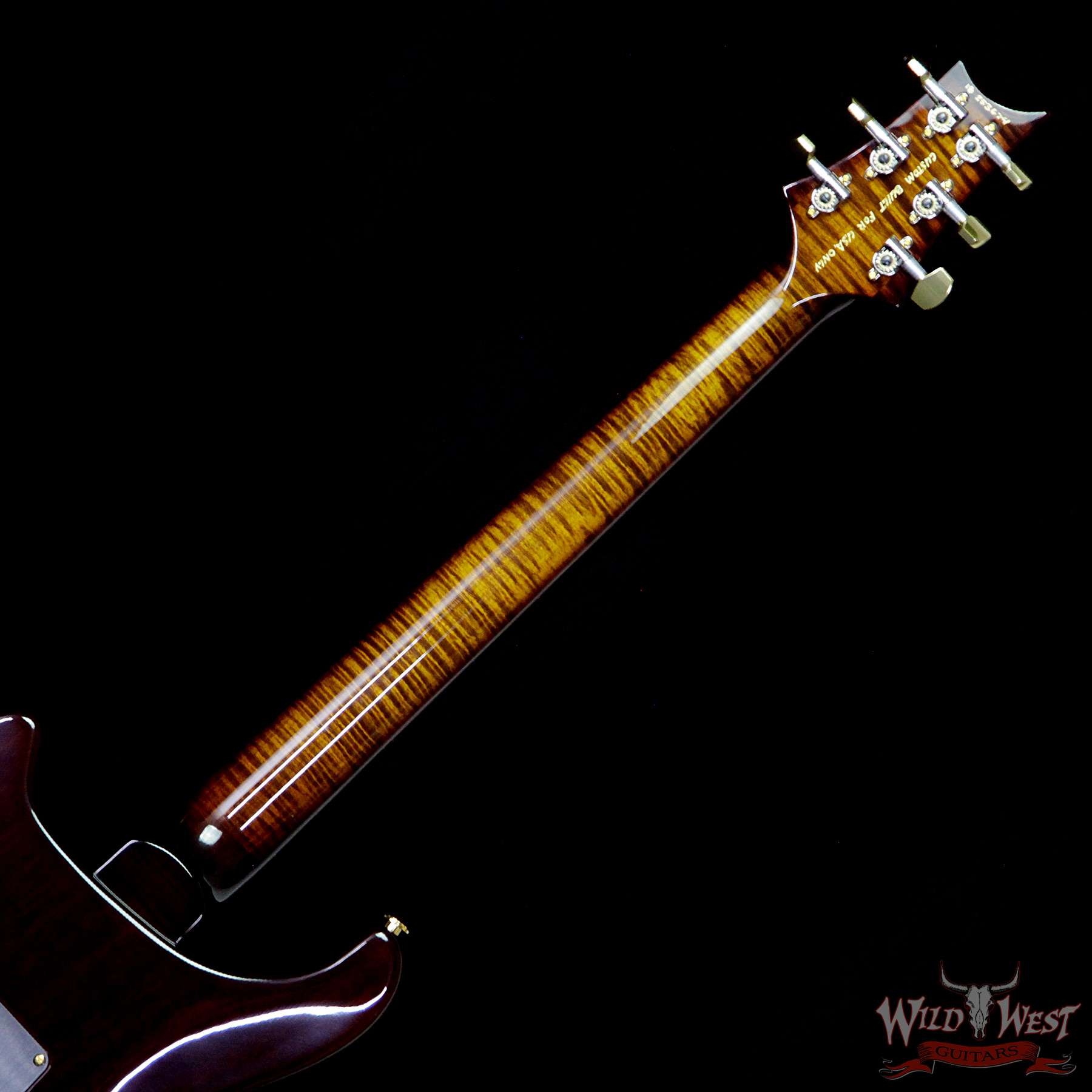 prs-wl-ap-ft-cu24fb-fn-brz-blackgoldburst-253674-bnb__wwg.jpg PRS Wood Library Artist Package Custom 24 Fatback Flame Neck Brazilian Rosewood Board Black Gold Burst - Image 7