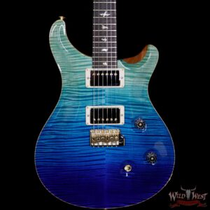 PRS Wood Library Artist Package Custom 24 Fatback Flame Maple Neck African Blackwood Board Blue Fade - Image 3