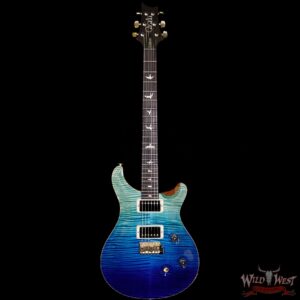 PRS Wood Library Artist Package Custom 24 Fatback Flame Maple Neck African Blackwood Board Blue Fade - Image 5