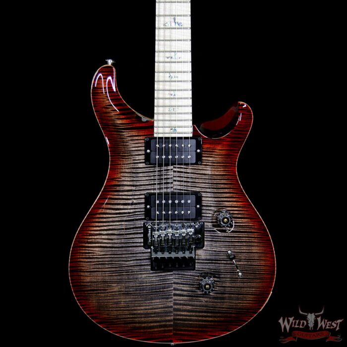 PRS Wood Library Artist Package Custom 24 Floyd Rose Flame Maple Top Neck & Board Charcoal Cherry Burst - Image 3