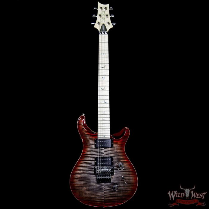 PRS Wood Library Artist Package Custom 24 Floyd Rose Flame Maple Top Neck & Board Charcoal Cherry Burst - Image 5