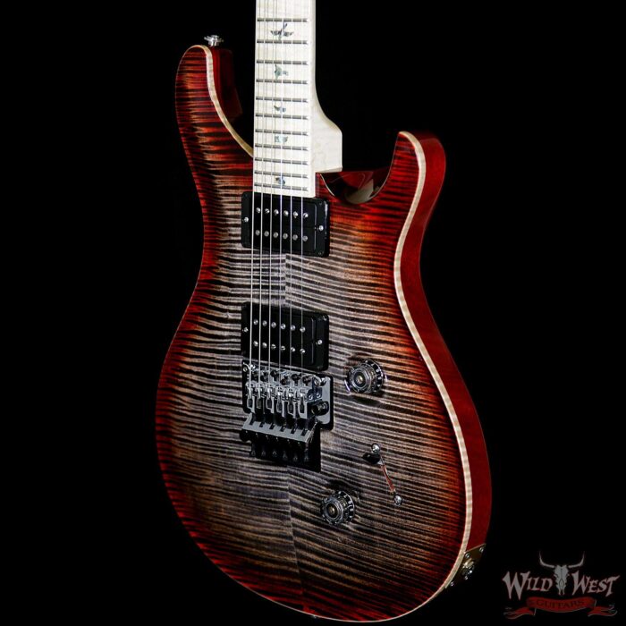 PRS Wood Library Artist Package Custom 24 Floyd Rose Flame Maple Top Neck & Board Charcoal Cherry Burst - Image 2